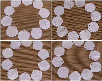 10 БР Веерообразная Форма на Миди, Цветя от Седеф Производство на Бижута Изберете Размер