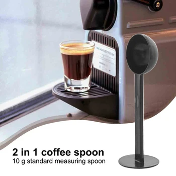 2 в 1 Мерителна Лъжичка за Печат на Кафе Еспресо Лъжица За Студено Кафе с Лъжичка Кафе машина, Кухненски Прибори Пластмаса Изображение 2