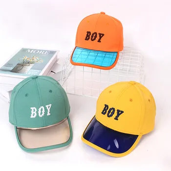 Doit 2021 Детска бейзболна шапка лятна Хип-хоп прозрачна шапка с периферия детски слънчеви Шапки За Момчета И Момичета, Шапки детска бейзболна шапка gorras Изображение 2