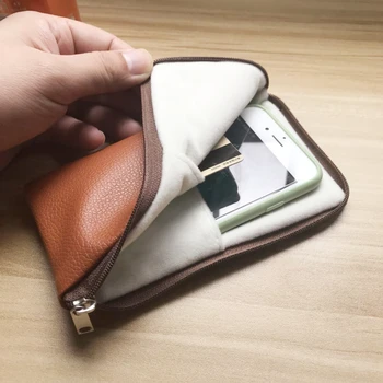 FSSOBOTLUN, За iPhone 14 13 12 Pro Max/11Pro Max/XS MAX 6,7-инчов Калъфче за телефон с дизайн личи от изкуствена кожа, чанта с цип, джоб за своята практика Изображение 2