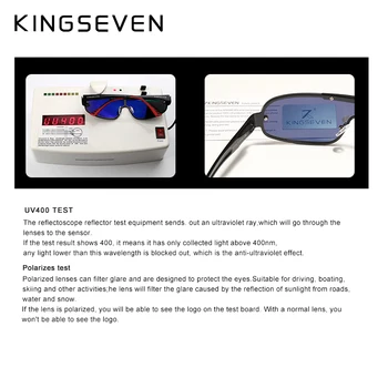 KINGSEVEN Дизайн на алуминиевите Мъжки Маркови Слънчеви Очила Polarized Мъжки Слънчеви Очила с Интегрирани Лещи Очила Изображение 2