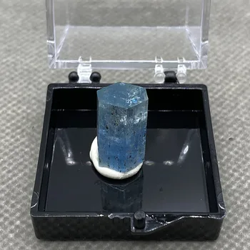 Натурален Намибийский Аквамарин Непреработена Скъпоценен Камък Crystal + размер на кутията 3,5 см