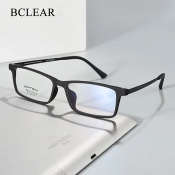 Рамки за Оптични Очила BCLEAR за Мъже и Жени, Титанов Гъвкави Крака с Пластмасова Предната Рамки TR-90, Рамки за Очила Изображение 2