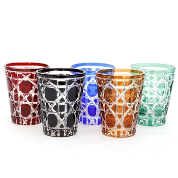 Чаши За Уиски Кристал, Ръчно Изработени Висококачествена Ръчна Изработка Дърворезба Прозрачни Кристални Чаши За Вино Чаши За Уиски Бар На Чаши За Вино Изображение 2